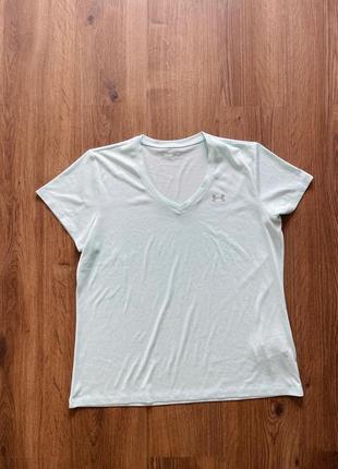 Мятная женская футболка для занятия спортом under armour xl5 фото