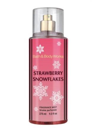 Спрей для тела bath &amp; body works strawberry snowflakes