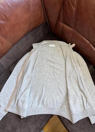 Кашемірова кофта на блискавці светр paul rosen оригінальний сірий4 фото
