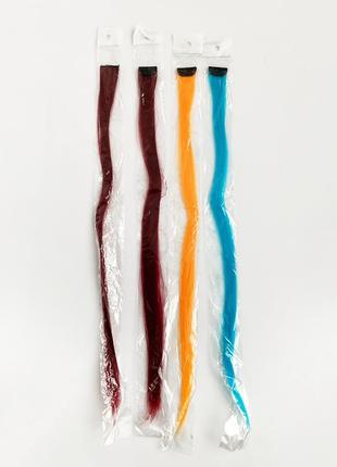 Накладные цветные пряди волос (трессы)