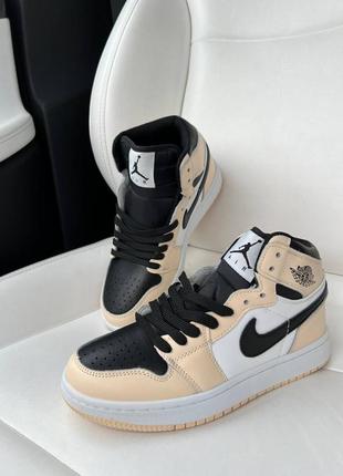 Кросівки nike jordan high beige new1 фото