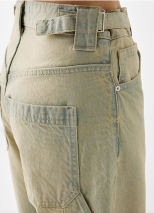 Стильные широкие джинсы6 фото
