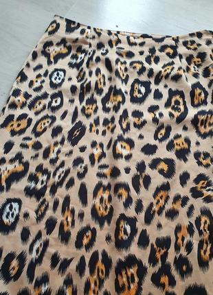 Леопардовая юбка миди3 фото