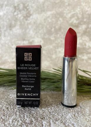 Сменный блок помады givenchy Card logo padlock keyring deep velvet lipstick #36