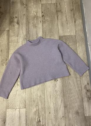 Свитер альпака шерсть джемпер zara свитер лавандовый лиловый размер м 469 фото