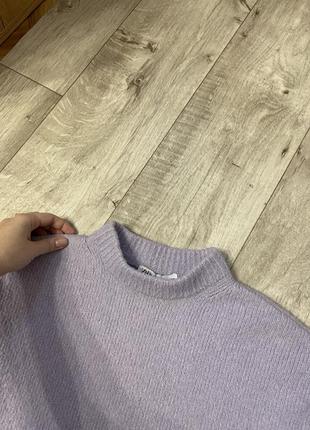 Свитер альпака шерсть джемпер zara свитер лавандовый лиловый размер м 4610 фото