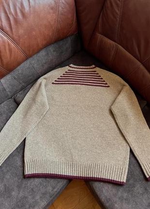 Вовняний светр пуловер коричневий6 фото