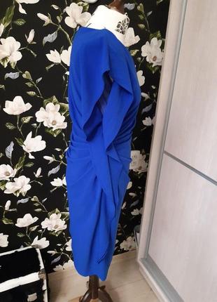 Сапфірове ошатне плаття, красивий силует, синє вечірнє4 фото