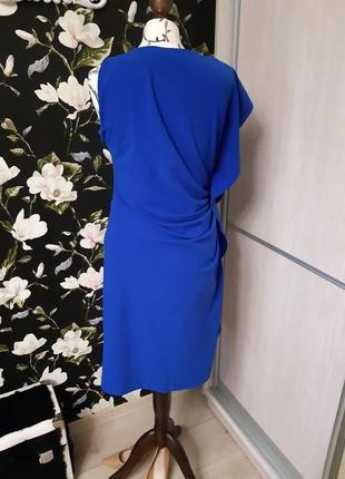Сапфірове ошатне плаття, красивий силует, синє вечірнє6 фото