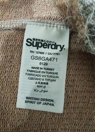 410.тепла футболка топ на флісі унікального англійського бренду superdry, вир-во туреччина5 фото