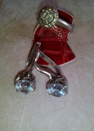 Набір (сережки і кільце) срібло