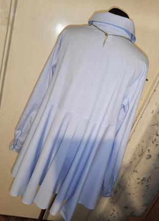 Италия,97% коттон-стрейч,блузка-рубашка с удлинённой спинкой,italy,impress3 фото