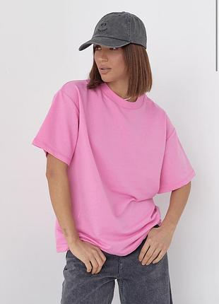 Однотонная женская футболка в стиле oversize