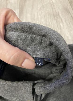 Сіра меланж чоловіча сорочка massimo dutti розмір 46-48