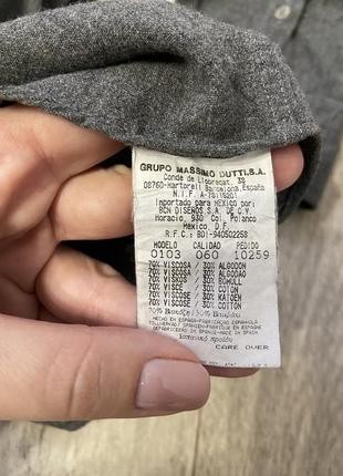 Сіра меланж чоловіча сорочка massimo dutti розмір 46-48