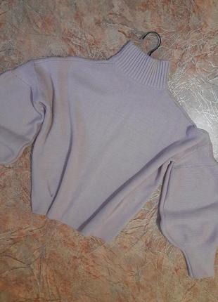 Теплый вязаный объемный свитер2 фото