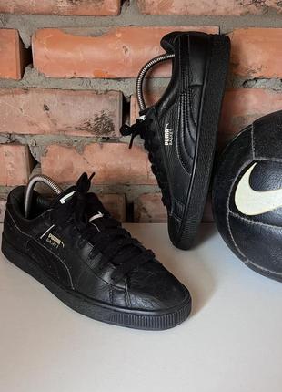 Puma basket black leather