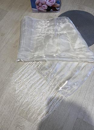 Шарф белый шарфик кашне шаль