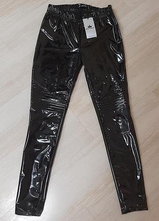 Брендовые латексные лаковые легинсы krutyakov