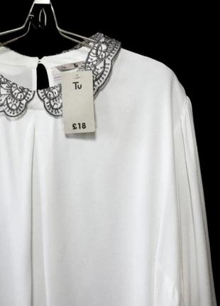 Надзвичайно красива блуза з ажурним комірцем2 фото