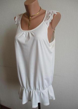 Трикотажная блуза-майка с кружевом george