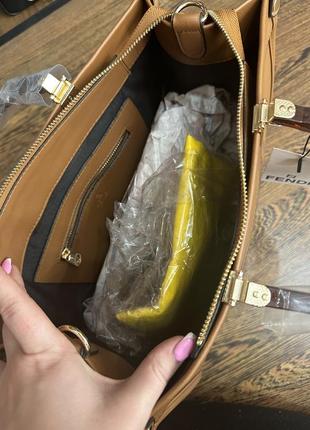 Велика сумка в стилі фенді, сумка в стилі fendi, шопер в стилі фенди8 фото