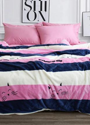 Комплект постельного белья зима-лето розовый размеры 1,5/2х сп/евро3 фото