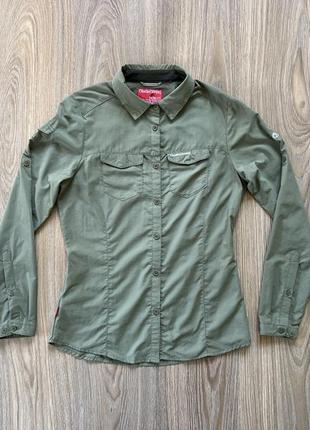 Жіноча туристична сорочка трекінгова з довгим рукавом з захистом від комах