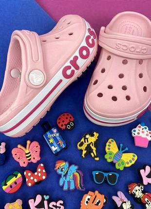 Дитячі крокси сабо crocs bayaband kids pearl рожеві с8-j3