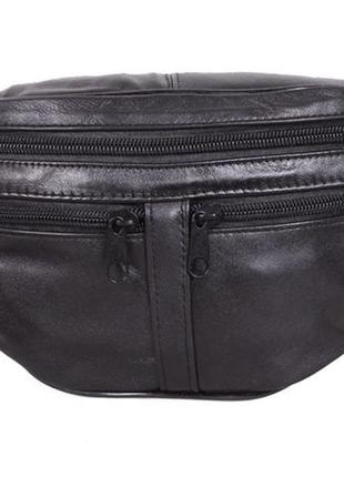 Кожаная сумка на пояс плечо мужская женская бананка из кожи поясная кожа ш5 польща