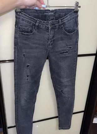Премиум джинсы качественные скворные леггинсы серые2 фото