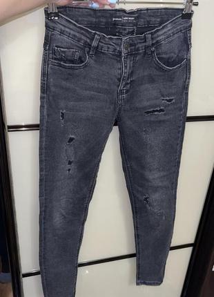 Премиум джинсы качественные скворные леггинсы серые3 фото