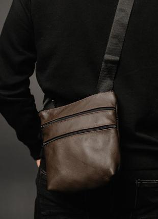 Для любителей настоящей кожи, кожаная сумка на плечо, натуральная кожа5 фото