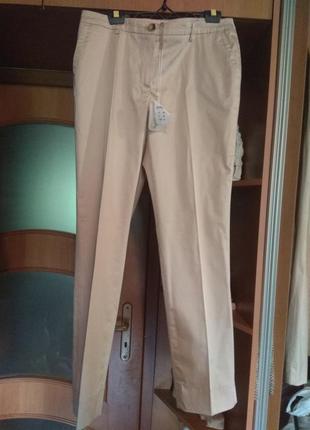 Базовие бежевие  коттоновие брюки elegance, франция, 40 євро
