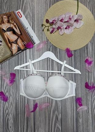 Белый лифчик бюстгальтер на тонком поролоне на большую грудь shapely figures #1884