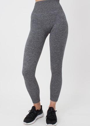 Женские меланжевые спортивные леггинсы leggings rib melange3 фото