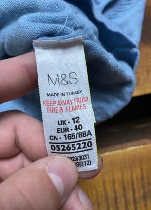 Жіноча бавовняна кофта (джемпер) marks&spencer (маркс і спенсер лрр ідеал оригінал блакитна)3 фото