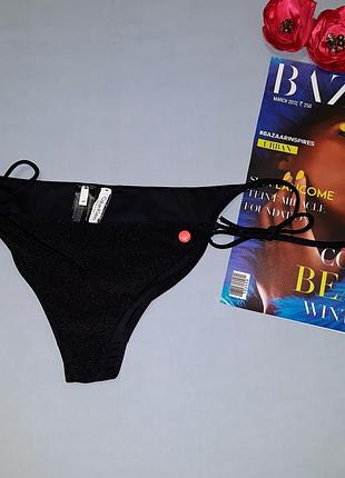 Низ від купальника жіночі плавки розмір 44/10 чорний бікіні calvin klein на зав'язках