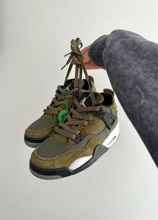 Кроссовки nike air jordan 4 retro “craft olive” premium6 фото