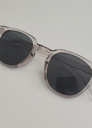 Солнцезащитные очки прямоугольные серые5 фото