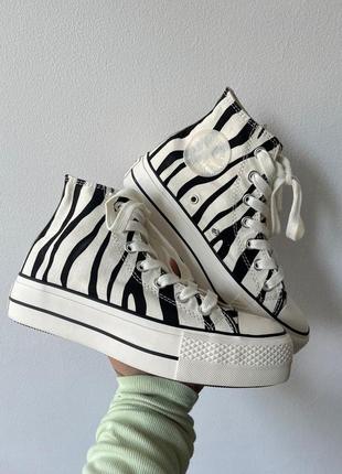 Converse chuck taylor all star platform high top zebra