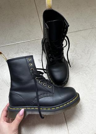 Черевики martens botki 1460 nappa zip black watch tartan fabric
