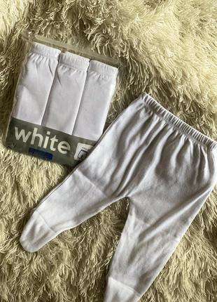 Набір повзунків білі для новонароджених