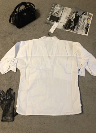 Новая, интересная белоснежная рубашка блуза от calvin klein, оригинал, р. xs-s-m8 фото