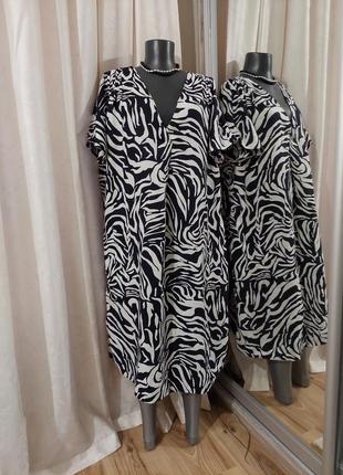 Нове 💯% лляне з кишенями плаття 👗 сорочка великого розміру