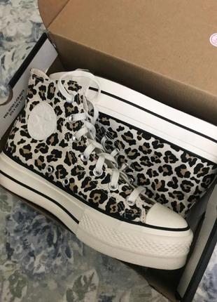 Кеди converse
chuck taylor all star leopard platform high top