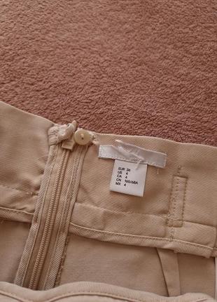 Спідниця h&m ліоцелл розмір 36 s н&м холодного бежевого кольору з поясом та карманами 5