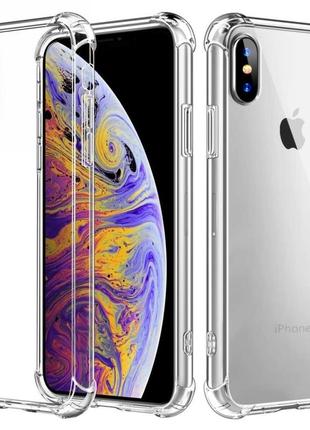 Прозорий протиударний чохол на iphone xs max хс макс