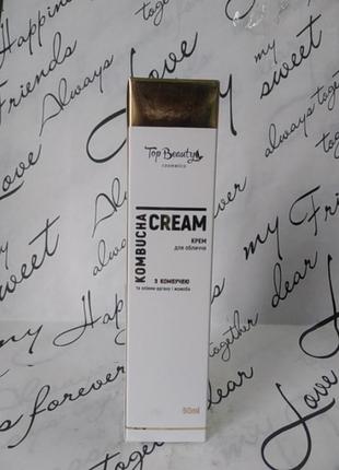 Крем для лица увлажняющий top beauty с экстрактом комбучи 50 мл