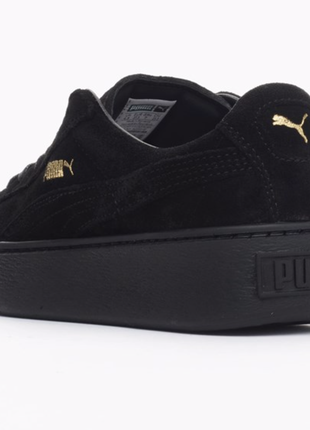 Puma suede platform "gold toes" жіночі кеди на платформі3 фото